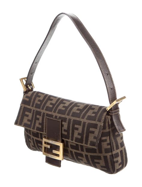 baguette fendi tela|fendi leather baguette.